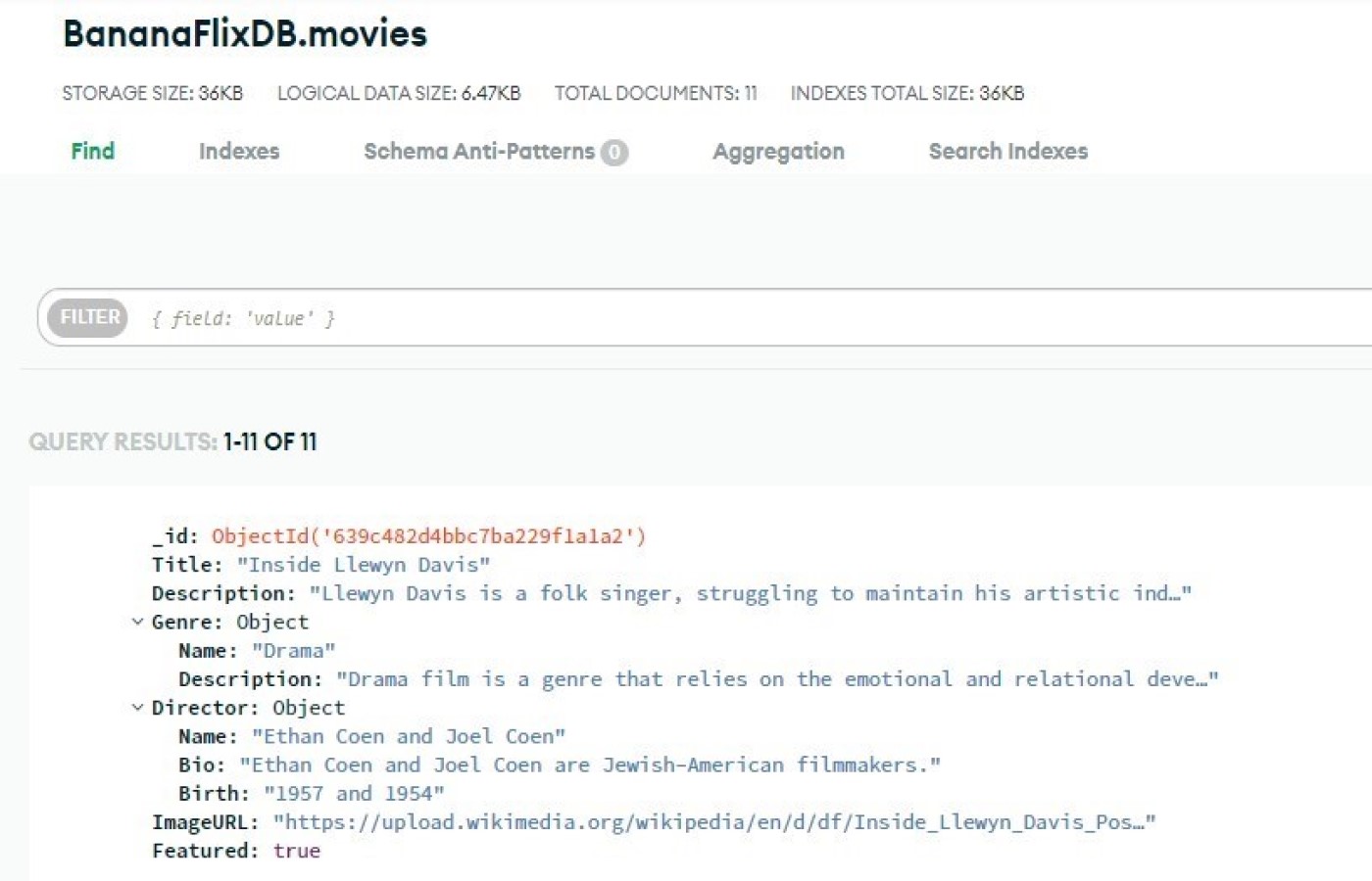 MongoDB screenshot